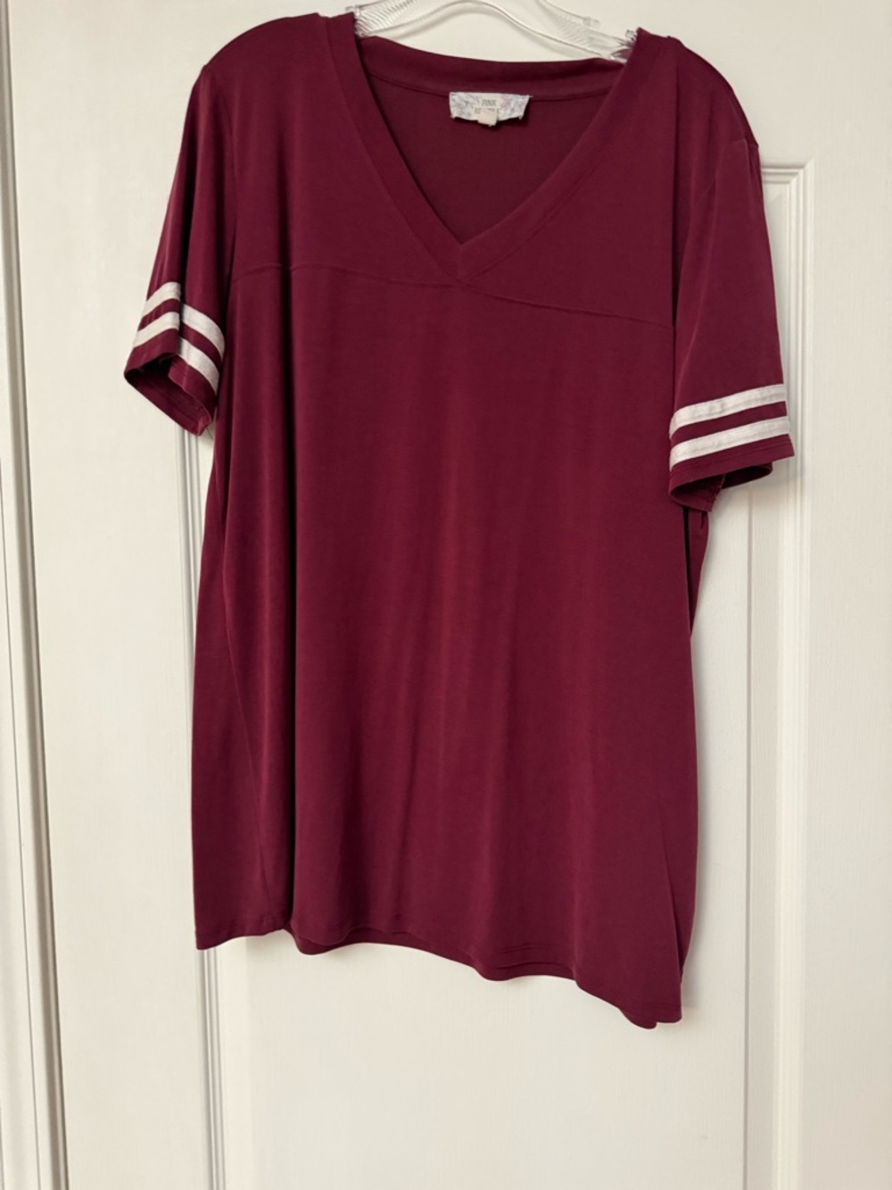 Pink Republic Deep Maroon Crewneck Tee